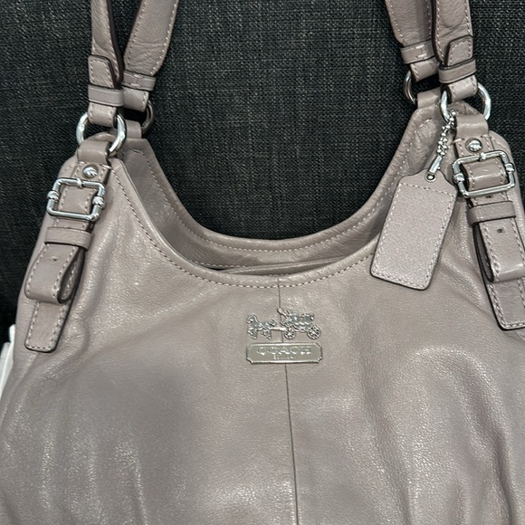 Coach Madison Maggie Handbag Gray Leather #A 1275-16503 - Picture 2 of 11